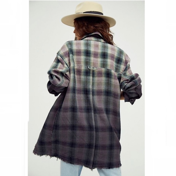 Free People Anneli Plaid Shirt Jacket - Picture 6 of 12